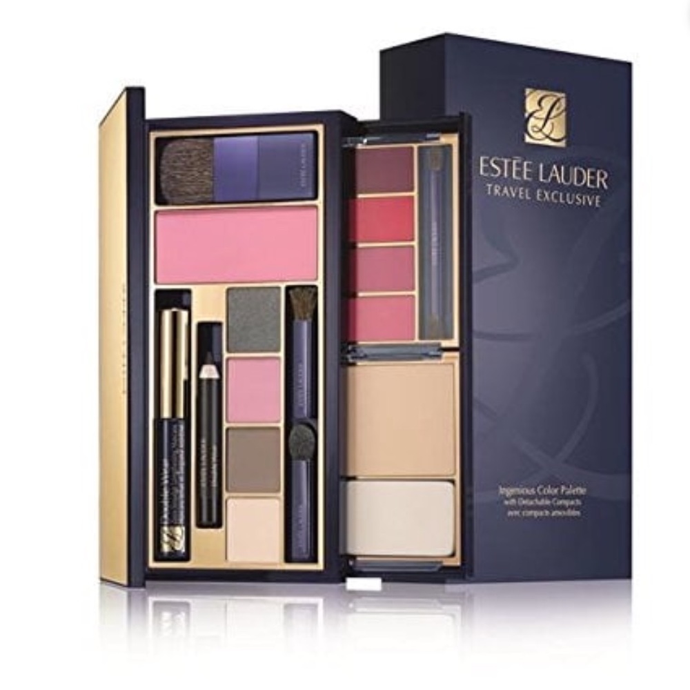 Estée Lauder Ingenious Color Palette with Detachable Compacts w/Kiehls sleeping